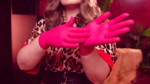 ASMR with gloves: life lessons from curvy milf Arya Grander and soothing sounds