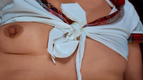 Close up pussy, small tits, massage orgasm