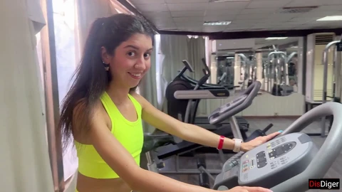 The trainer introduces new workout routines and ravages Katty in the gym