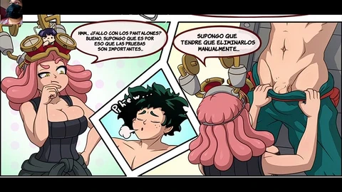 Hatsume donne à Midoriya un orgasme intense dans la fantaisie de My Hero Academia