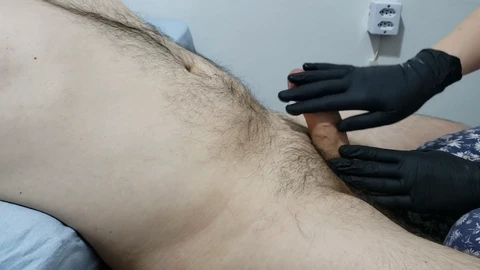 Entraînement à l'éjaculation précoce, jour 10 : Plaisir intense avec la punheta des gants ébène de pure méchanceté