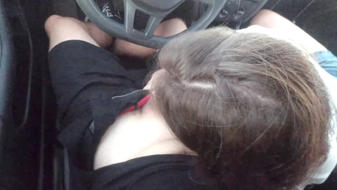 Blowjob car, cum mouth, bootie